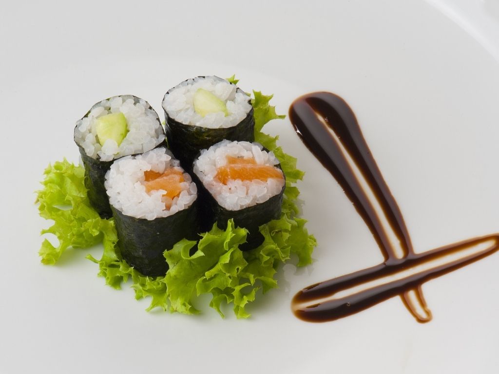 Salmon Maki and Cucumber Maki